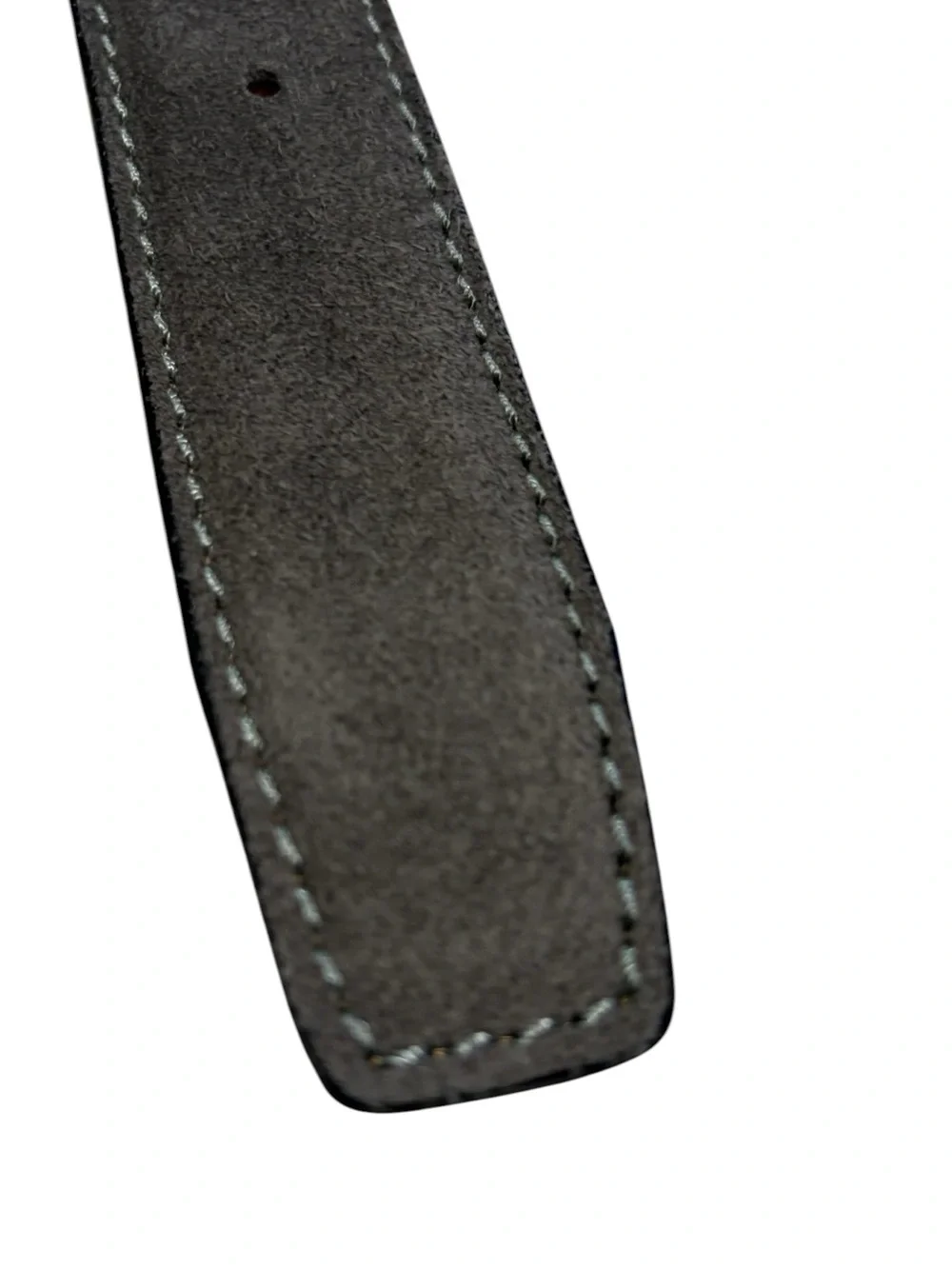 Trafalgar - Alston Men's Leather belt. Size 42. 35 mm. Gray Suede